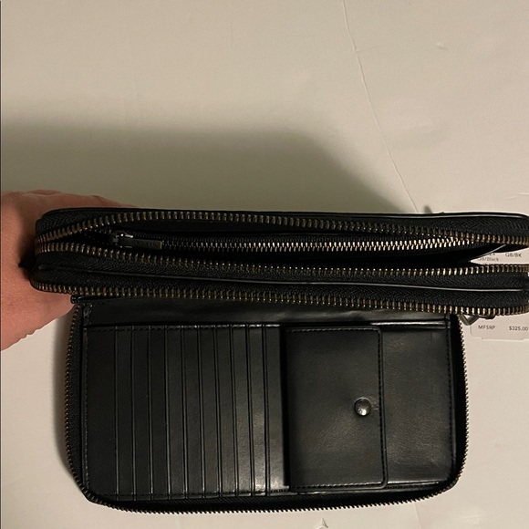 Coach Textured Black Leather Travel Organizer Men's Bag - Picture 7 of 10